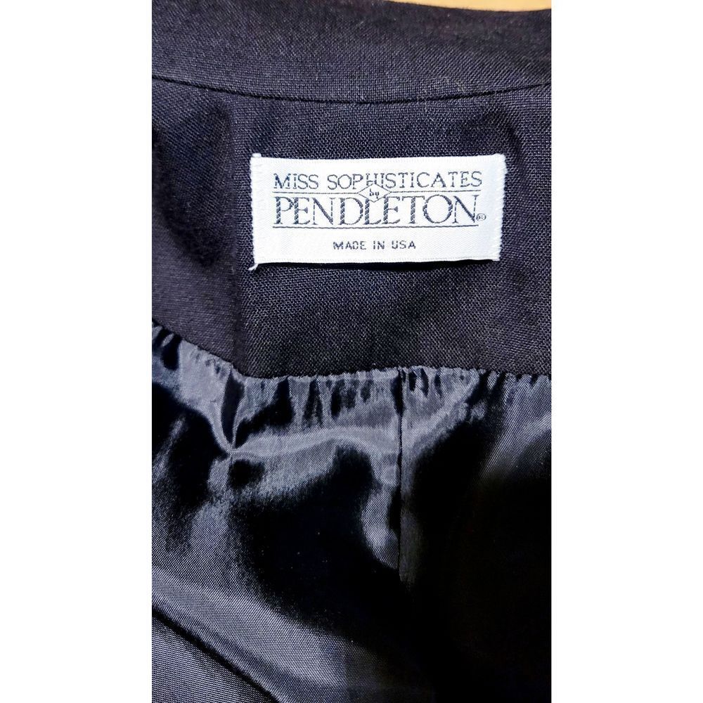 Miss Sofisticates Pendleton Black 2 Button Blazer… - image 6
